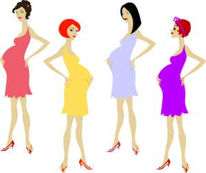 baby-shower-decor-pregnant-women-cartoon